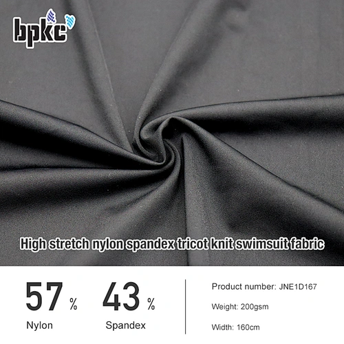 High stretch nylon spandex tricot knit swimsuit fabric